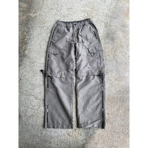 Vintage Y2K Cargo Camo Stripe Zip Off Cinch Pants Unique